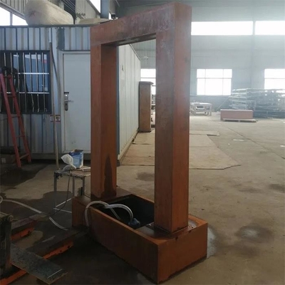 দেহাতি Corten ইস্পাত বৃষ্টি পর্দা জল বৈশিষ্ট্য ধাতু বাগান অলঙ্কার