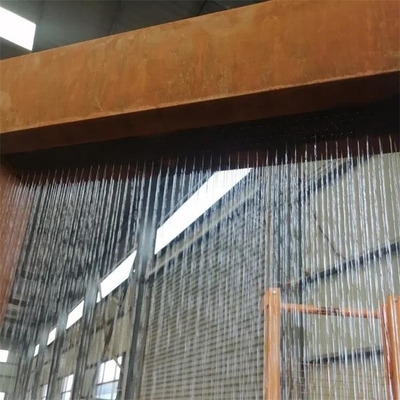 দেহাতি Corten ইস্পাত বৃষ্টি পর্দা জল বৈশিষ্ট্য ধাতু বাগান অলঙ্কার