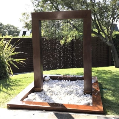 দেহাতি Corten ইস্পাত বৃষ্টি পর্দা জল বৈশিষ্ট্য ধাতু বাগান অলঙ্কার